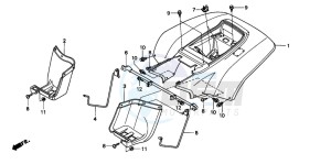 TRX90 SPORTRAX 90 drawing REAR FENDER