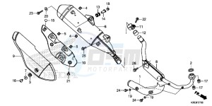 MSX125F MSX125 UK - (E) drawing EXHAUST MUFFLER