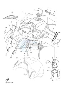 FZ1-N FZ1 (NAKED) 1000 (1EC6) drawing FUEL TANK