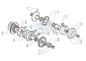 Ark AC 45 Silver-Glossy Black 50 drawing Driving pulley