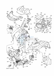 YFM700FWAD YFM70GPAK (B4FF) drawing FRONT FENDER