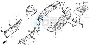 SFX50S drawing BODY COVER/ LUGGAGE CARRIER