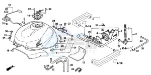 VTR1000F FIRE STORM drawing FUEL TANK