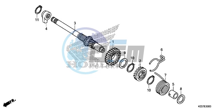 KICK STARTER SPINDLE