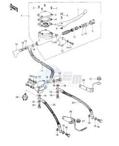 KZ 650 D [SR] (D1-D2) [SR] drawing FRONT MASTER CYLINDER