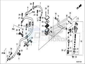 CRF1000DH 2ED - (2ED) drawing REAR BRAKE MASTER CYLINDER (CRF1000A/CRF1000D)