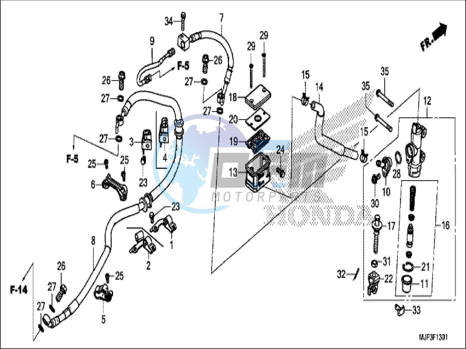 REAR BRAKE MASTER CYLINDER (CRF1000A/CRF1000D)