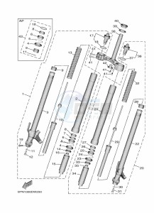 MT-09 MTN890 (B7N1) drawing FRONT FORK