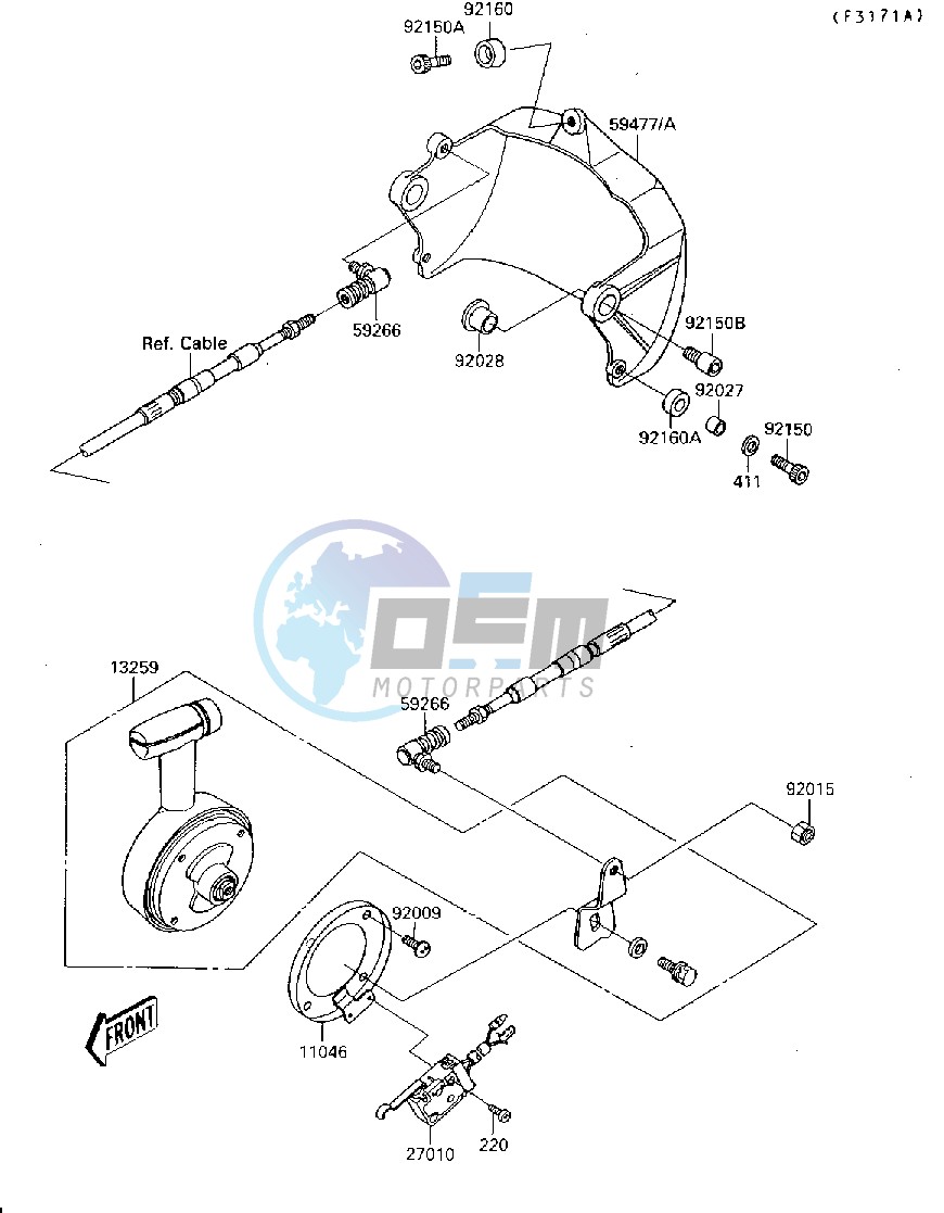 HANDLE POLE-- REVERSE- -