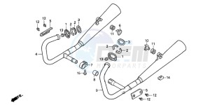 CB250 drawing EXHAUST MUFFLER