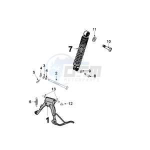 FIGHT 3 R 4T drawing REAR SHOCK AND STAND