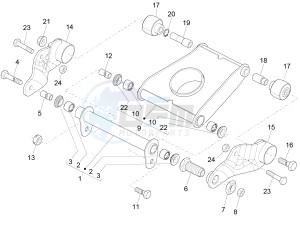 MP3 500 LT Sport drawing Swinging arm