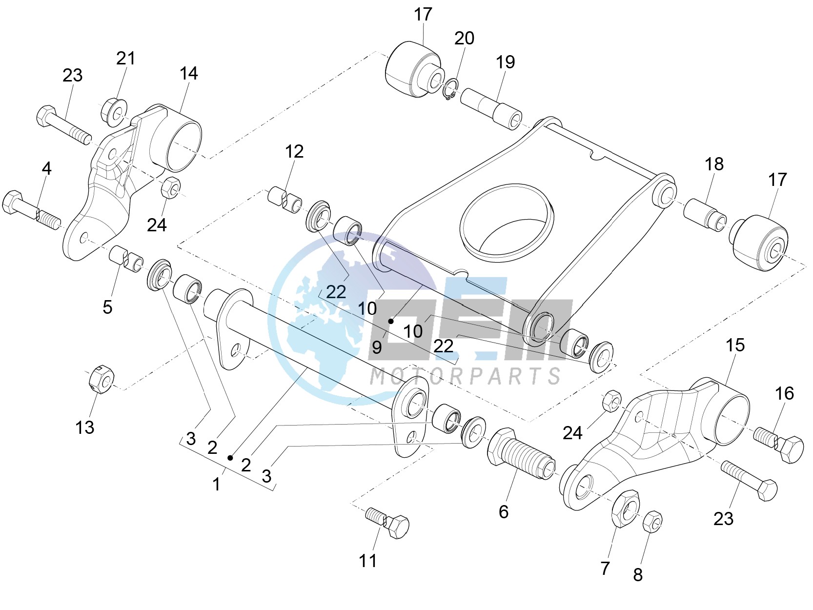 Swinging arm