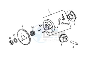 EURO MX E2 - 125 cc drawing STARTING CLUTCH