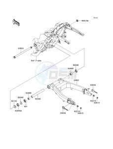 VN 1700 C [VULVAN 1700 NOMAD] (9FA) C9FA drawing SWINGARM