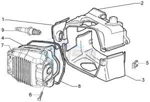 LX 150 USA drawing Cilinder head cover