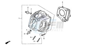 XR50R drawing CYLINDER HEAD