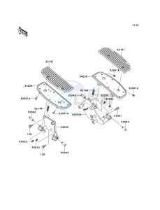 VN 800 G [VULCAN 800 DRIFTER] (E1-E5) [VULCAN 800 DRIFTER] drawing FOOTRESTS