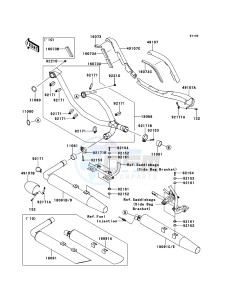 VN1700_CLASSIC_TOURER_ABS VN1700DEF GB XX (EU ME A(FRICA) drawing Muffler(s)