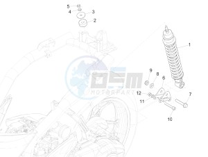 Liberty 125 iGet 4T 3V ie ABS (EMEA) drawing Rear suspension - Shock absorber/s