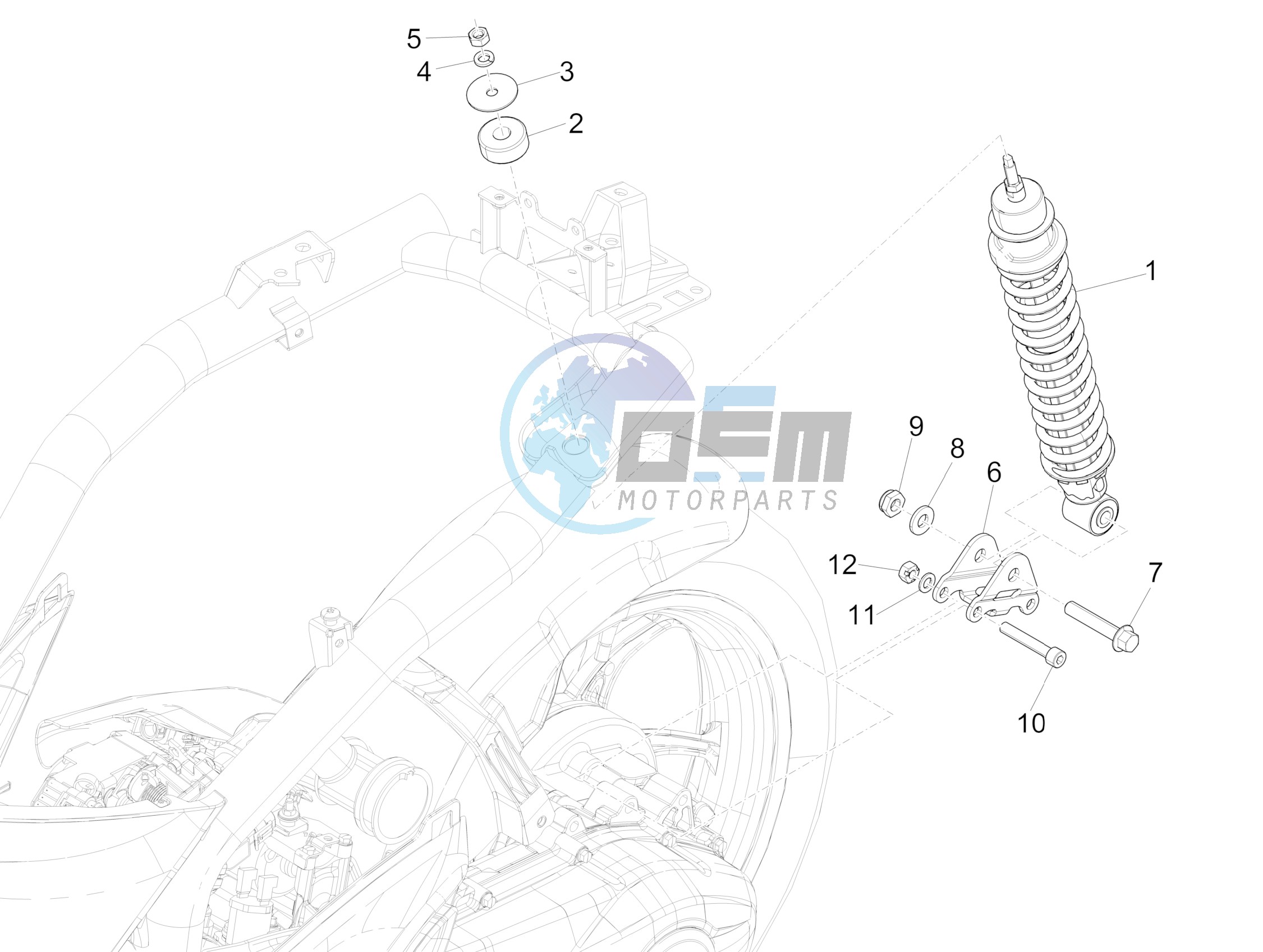 Rear suspension - Shock absorber/s