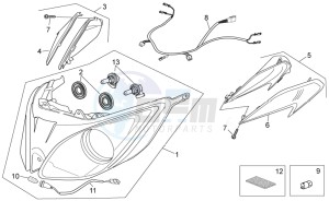 Atlantic 125 e3 drawing Headlight