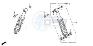 TRX650FA drawing REAR CUSHION