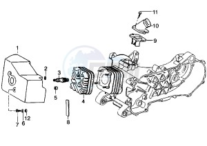 SKIPPER LX 125-150 drawing Cylinder head - Induction Pipe