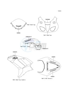 ZX 600 P [NINJA ZX-6R] (7F-8FA) P7F drawing DECALS-- GREEN- --- P7F- -