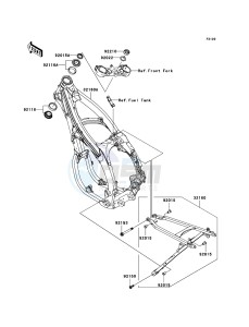 KX450F KX450D6F EU drawing Frame