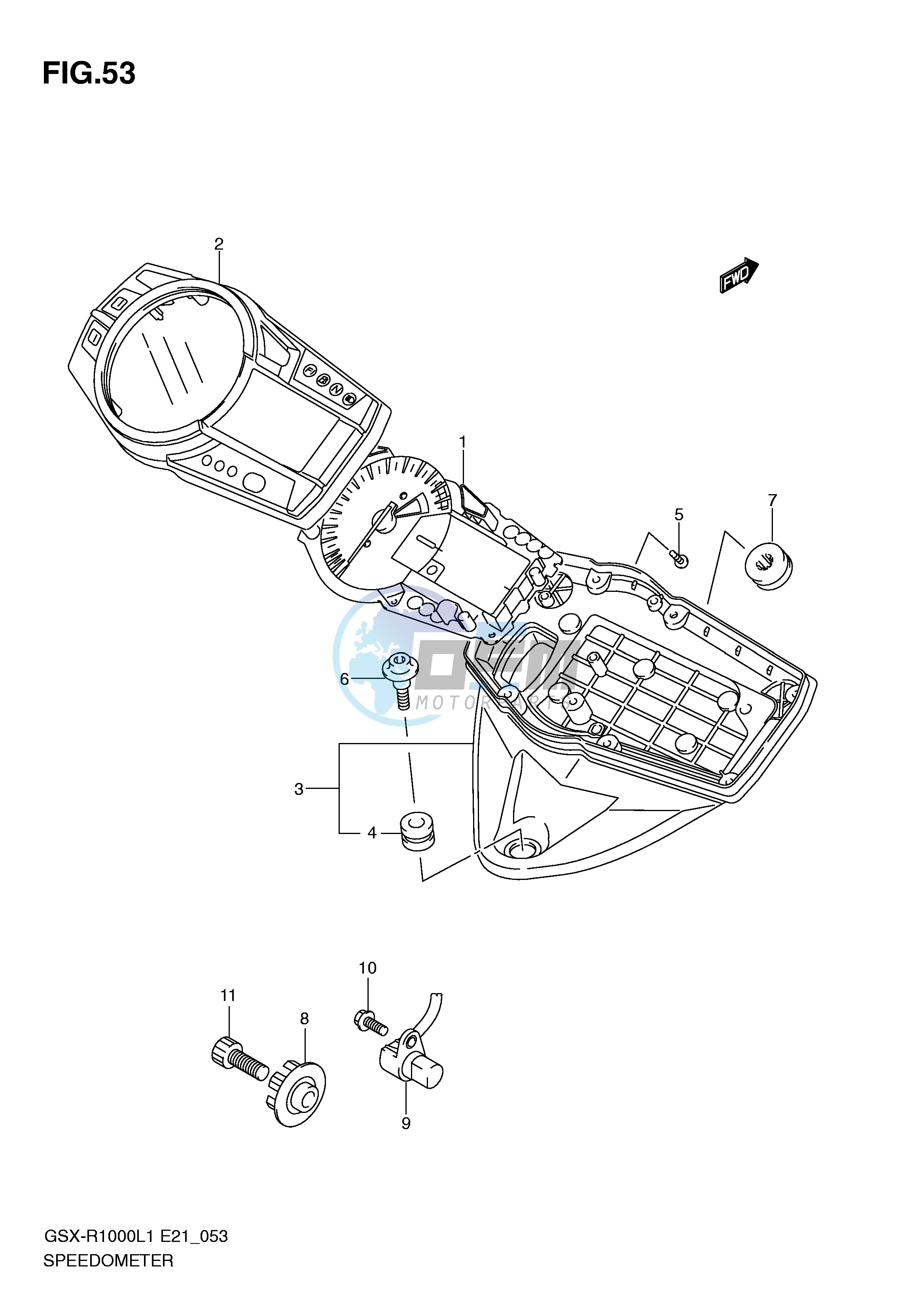 SPEEDOMETER (GSX-R1000L1 E51)