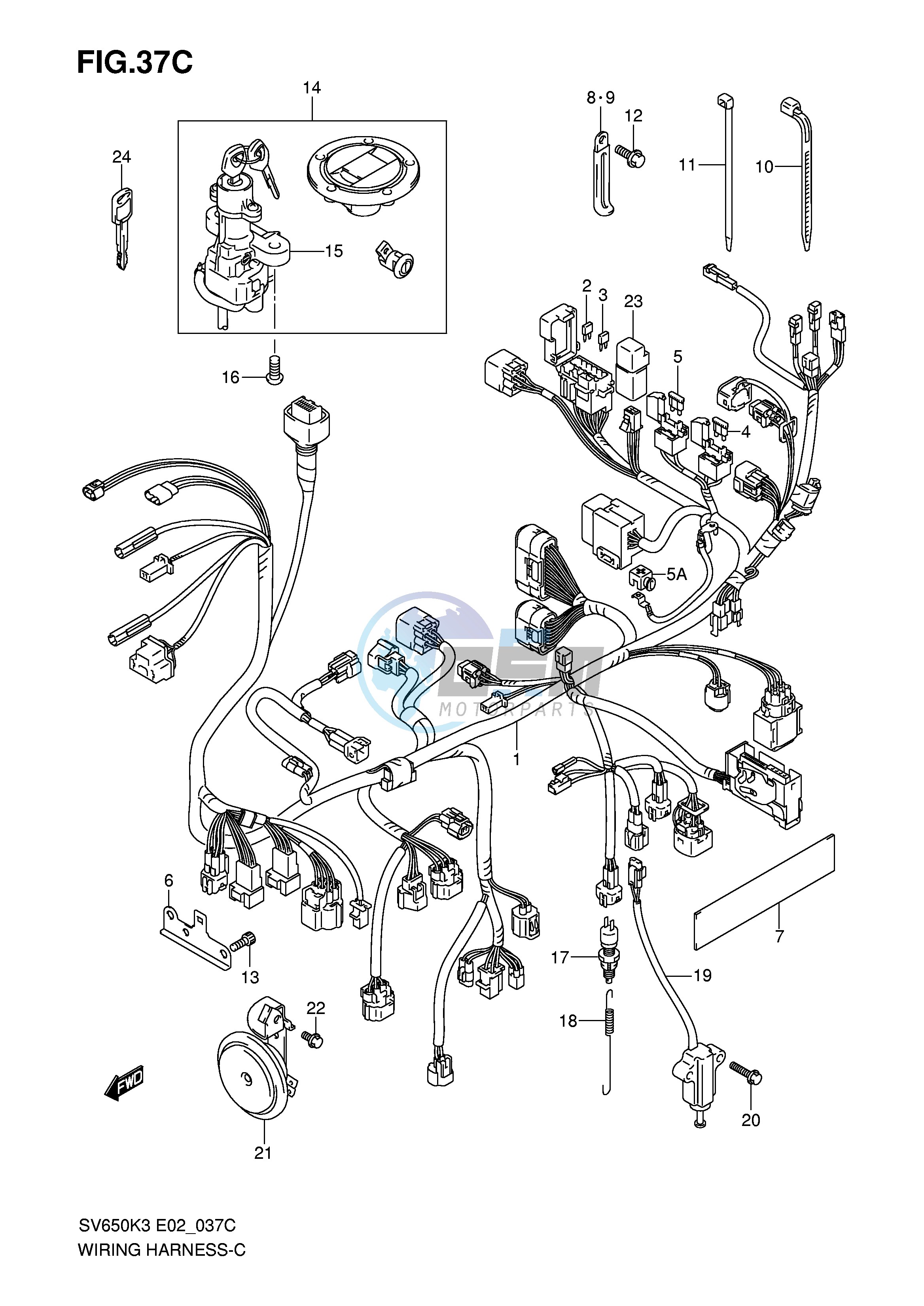 WIRING HARNESS (SV650AK7 UAK7)