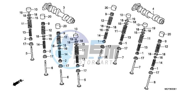 CAMSHAFT/VALVE (REAR)