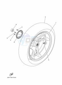 YP125RA XMAX 125 TECH MAX (BL26) drawing CRANKCASE COVER 1