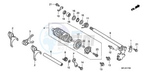 CBR1000RR9 Europe Direct - (ED / MME) drawing GEARSHIFT DRUM