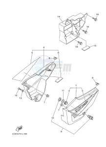 YB125 (2CS1) drawing SIDE COVER