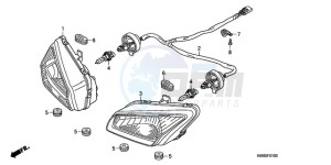 TRX250TEA Australia - (U / EC) drawing HEADLIGHT