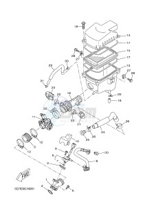 YZF-R125A YZF-R125 ABS R125 (BR61 BR61 BR61 BR61) drawing INTAKE