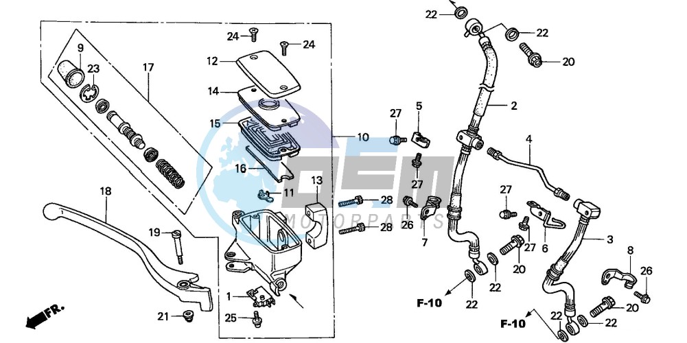 FR. BRAKE MASTER CYLINDER