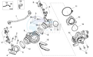 NA 850 Mana GT (AU, CN, EU, GB, IN, JP, K, USA) drawing Throttle body