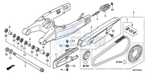 CB600FA France - (F / CMF) drawing SWINGARM