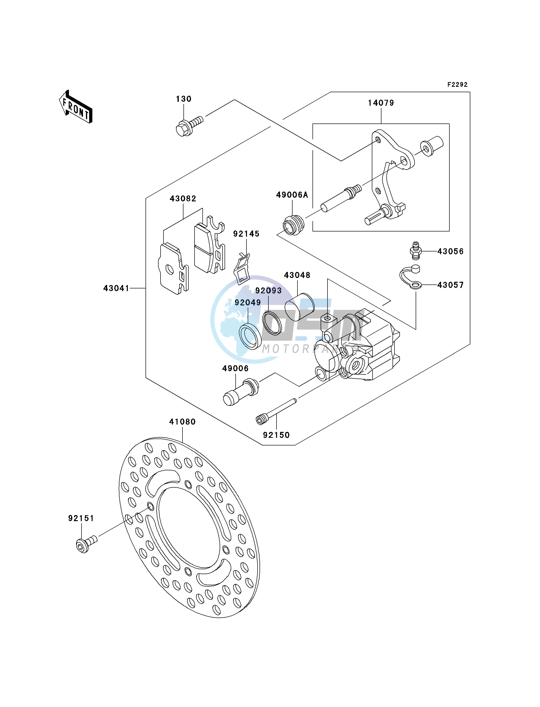 FRONT BRAKE-- KX65-A1 - A4- -