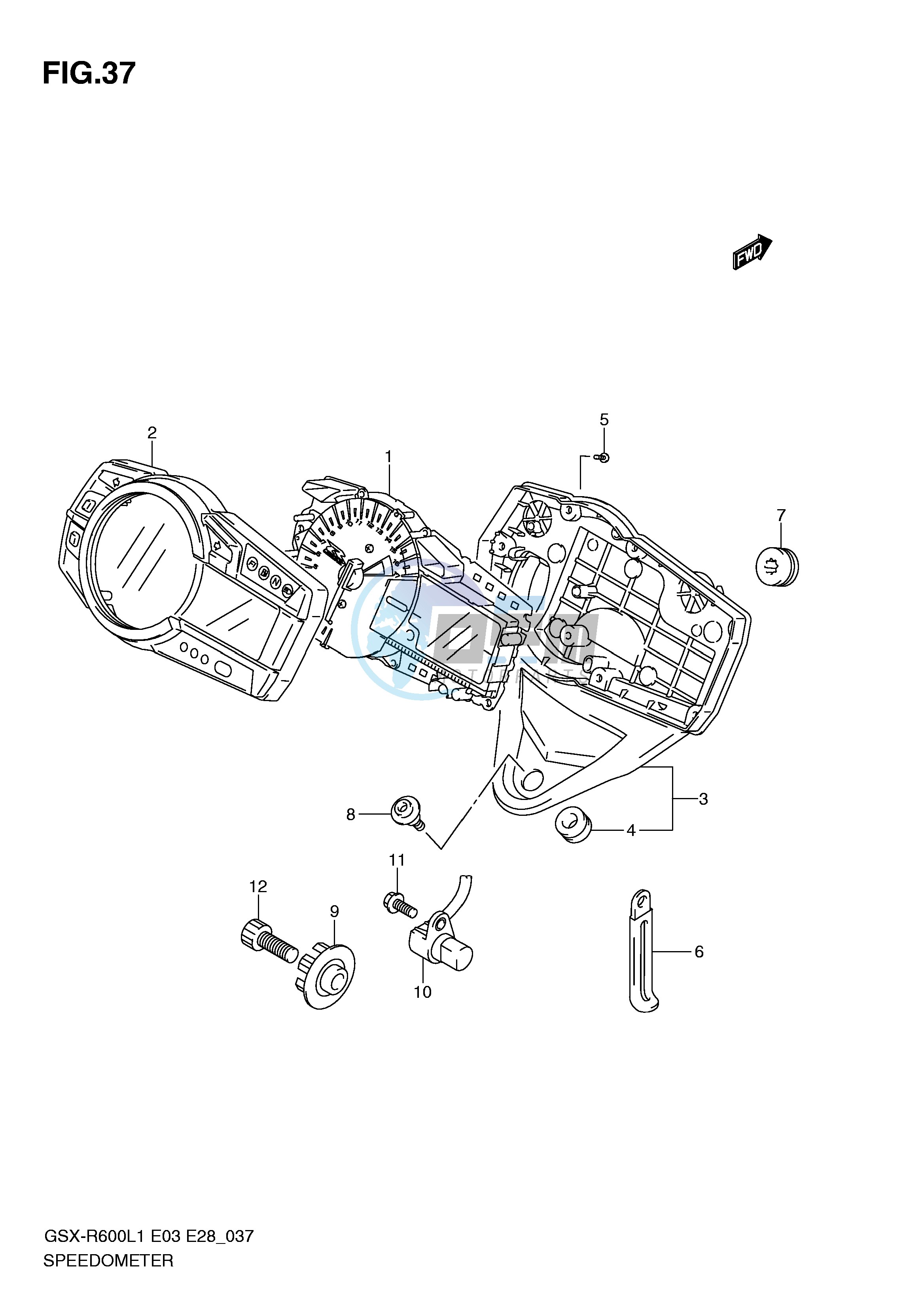 SPEEDOMETER (GSX-R600L1 E33)