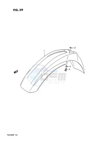 TS200R (E4) drawing FRONT FENDER