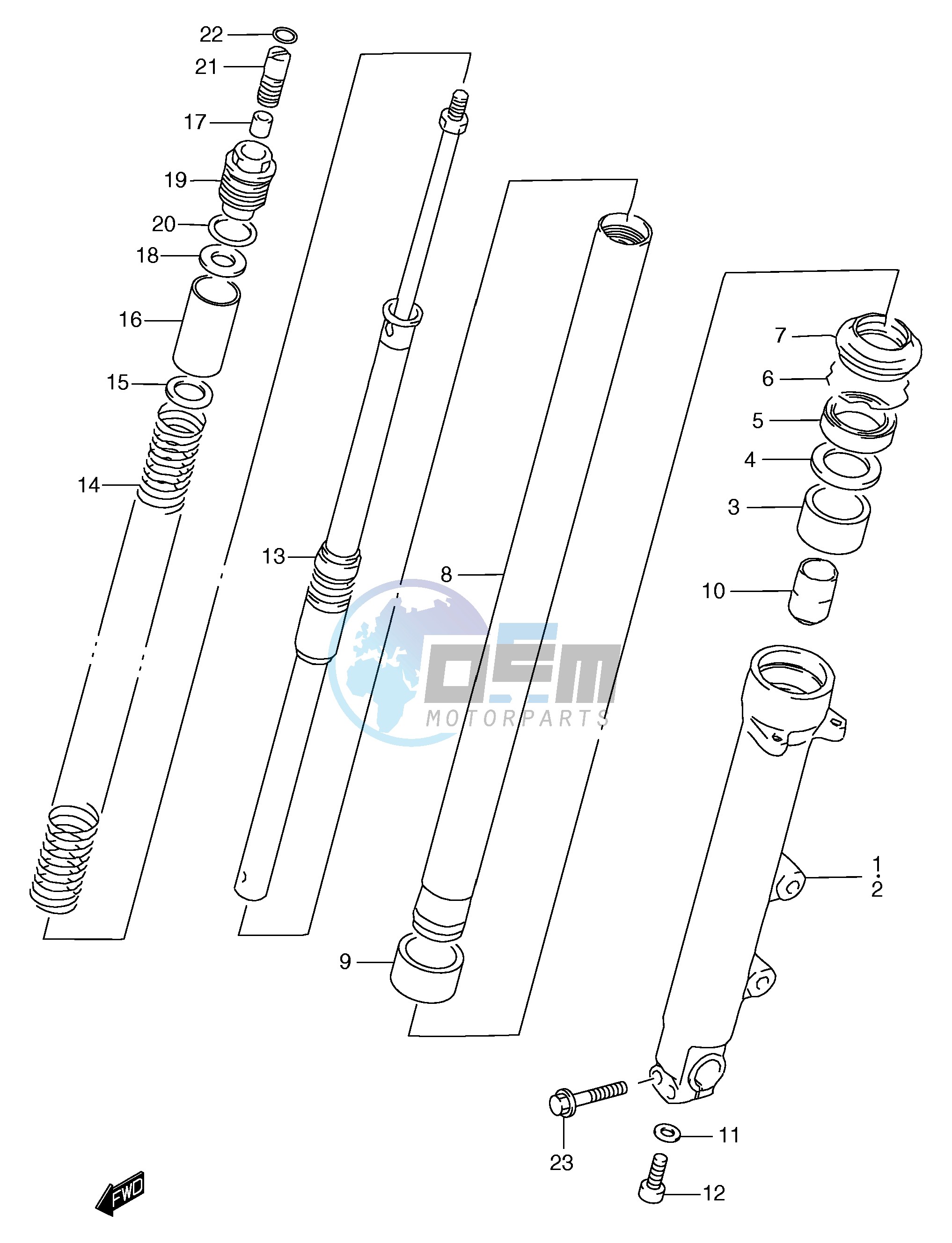 FRONT DAMPER (GSF1200T V W X Y ST SV SW SX SY)