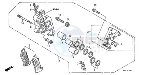 XL700VA9 UK - (E / ABS MKH SPC) drawing R. FRONT BRAKE CALIPER (ABS)