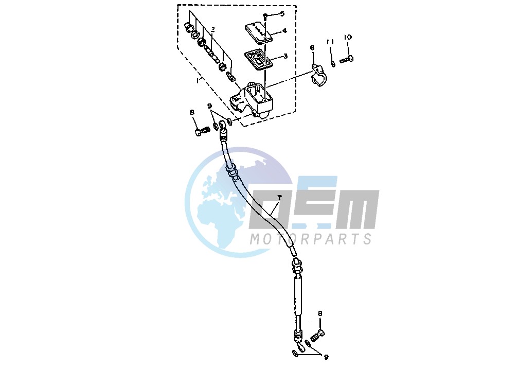 FRONT MASTER CYLINDER FLAT HANDLE