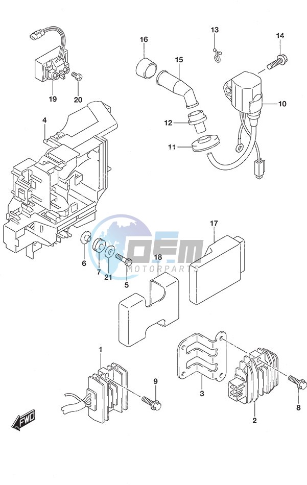 Rectifier/Ignition Coil Non-Remote Control