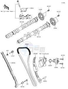 NINJA ZX-10R ZX1000SHFA XX (EU ME A(FRICA) drawing Camshaft(s)/Tensioner