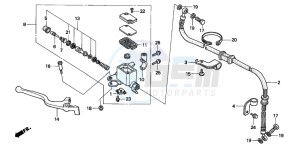 SLR650 drawing FR. BRAKE MASTER CYLINDER